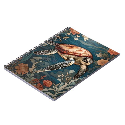 Schöne Unterwasserschildkröte Notizblock (Linke Seite)