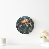 Schöne Unterwasserschildkröte Runde Wanduhr (Zuhause)