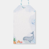 Schöne Unterwasserwelt Geschenkanhänger (Rückseite)