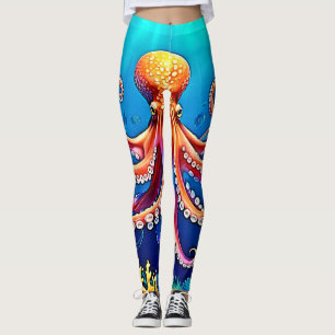 Schöne Unterwasserwelt Octopus Art Leggings