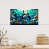 Schöne Unterwasserwelt Poster (Küche)