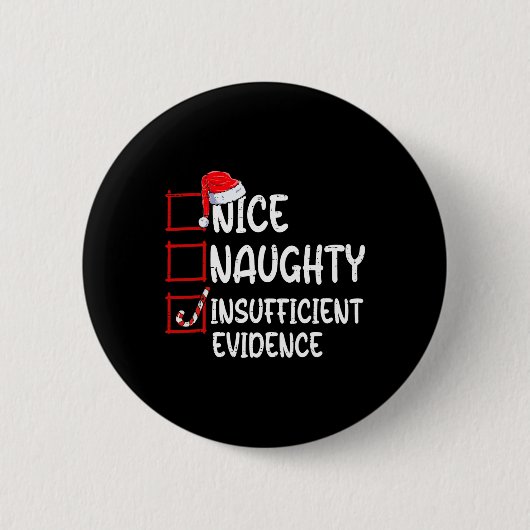 Schöne, unzulängliche Beweisliste Weihnachten Button (Vorderseite)