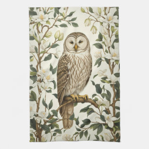 Schöne Urkugel und Magnolienblüten Geschirrtuch