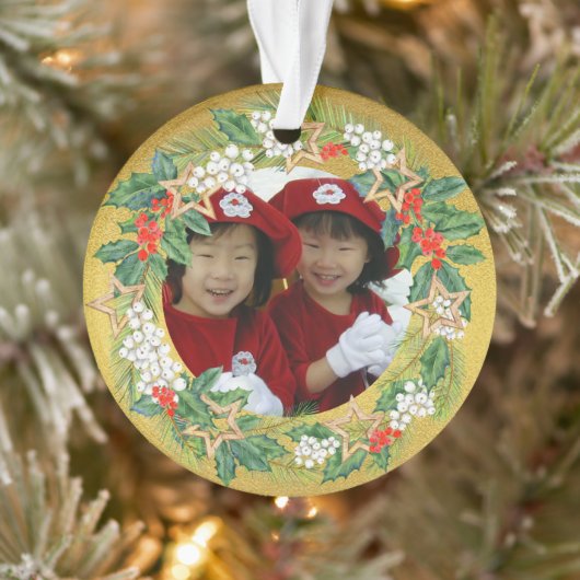 Schöne Urlaubssaison auf dem Foto Goldmedaille Ornament (Baum)