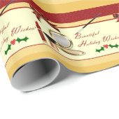 Schöne Urlaubswünsche Makeup Wrapping Paper Geschenkpapier (Rolleneckpunkt)