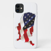 Schöne USA Flag Karte iPhone Case (Rückseite)