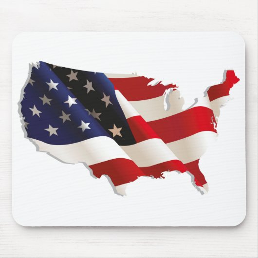 Schöne USA Flag Map Maus Mat Mousepad (Vorne)