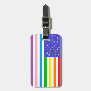Schöne USA-Flagge Gepäckanhänger