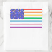 Schöne USA-Flagge Rechteckiger Aufkleber (Tasche)