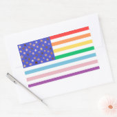 Schöne USA-Flagge Rechteckiger Aufkleber (Umschlag)
