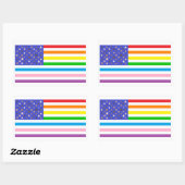 Schöne USA-Flagge Rechteckiger Aufkleber (Blatt)