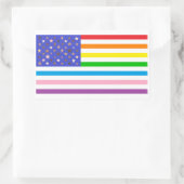Schöne USA-Flagge Rechteckiger Aufkleber (Tasche)