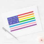 Schöne USA-Flagge Rechteckiger Aufkleber (Umschlag)