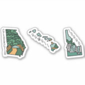 SCHÖNE USA STAATEN LANDSCAPE POSTCARD SET AUFKLEBER (Vorderseite)