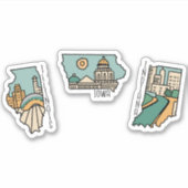 SCHÖNE USA STAATEN LANDSCAPE POSTCARD SET AUFKLEBER (Vorderseite)