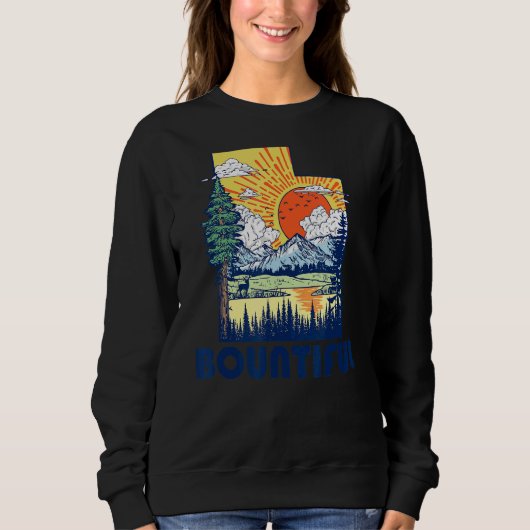 Schöne Utah Natur Staatsstolz Berge Retro Sweatshirt (Vorderseite)