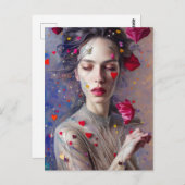 Schöne Valentine Goddess Postcard Postkarte (Vorne/Hinten)