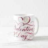 Schöne Valentinstag-Kalligrafie Kaffeetasse (VorderseiteRechts)