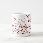 Schöne Valentinstag-Kalligrafie Kaffeetasse (Mittel)