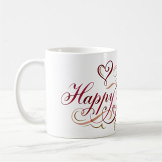 Schöne Valentinstag-Kalligrafie Kaffeetasse