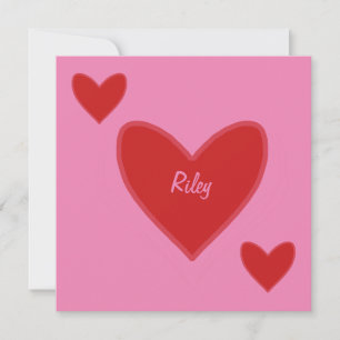 Schöne Valentinstagskarte mit roten Herzen Feiertagskarte