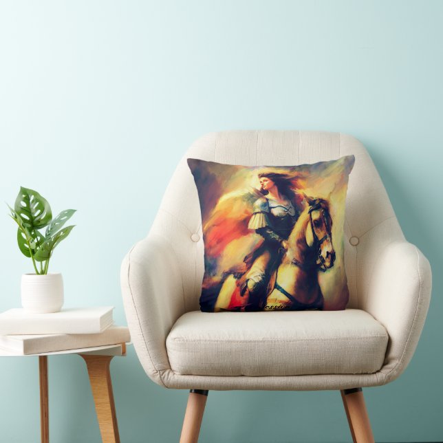 Schöne Valkyrie am Horseback Kissen (Stuhl )