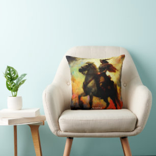 Schöne Valkyrie am Horseback Kissen