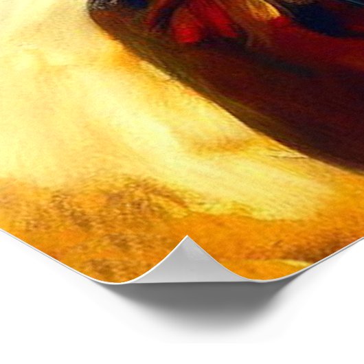 Schöne Valkyrie am Horseback Poster (Ecke)