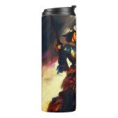 Schöne Valkyrie am Horseback Thermosbecher (Nach links gedreht)