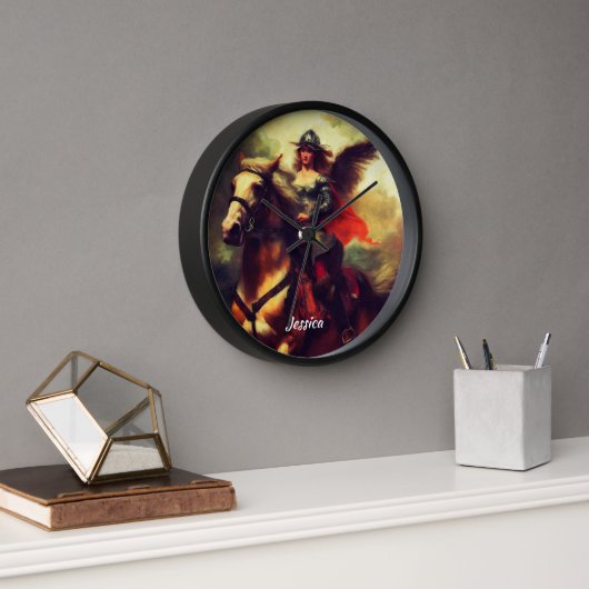 Schöne Valkyrie am Horseback Uhr (Büro)