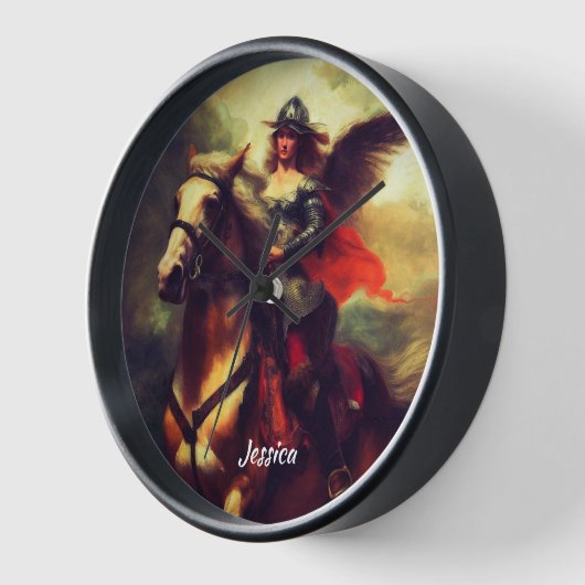 Schöne Valkyrie am Horseback Uhr (Winkel)