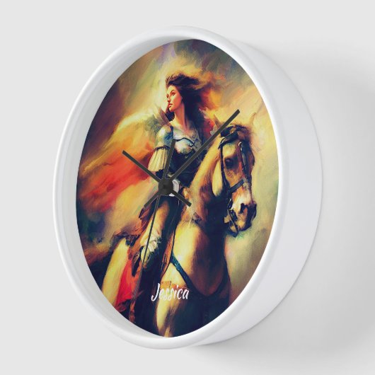 Schöne Valkyrie am Horseback Uhr (Winkel)