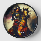 Schöne Valkyrie am Horseback Uhr (Vorderseite)