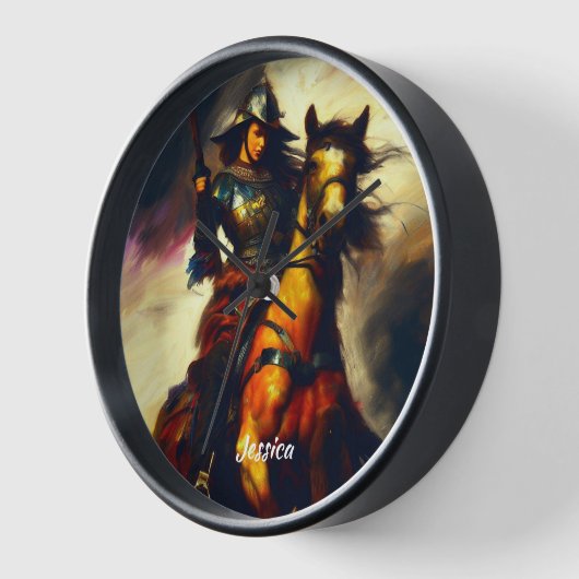 Schöne Valkyrie am Horseback Uhr (Winkel)