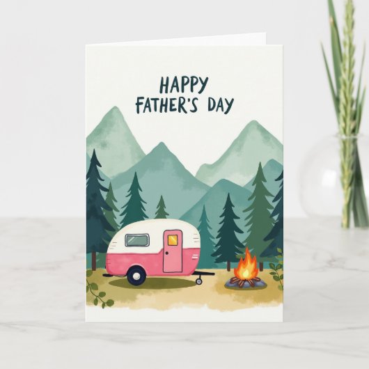 Schöne Vatertag-Camper-Karte Karte (Vorderseite)