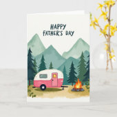 Schöne Vatertag-Camper-Karte Karte (Gelbe Blume)
