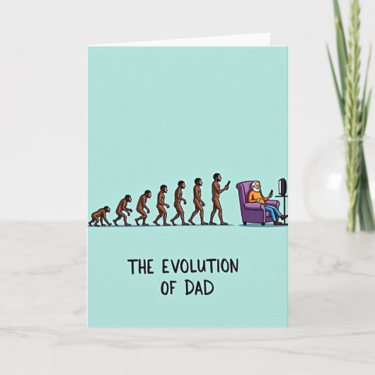 Schöne Vatertags-Evolutionskarte Karte (Vorderseite)