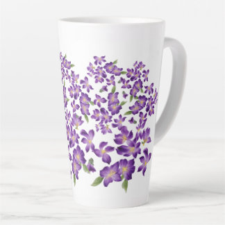 Schöne Veilchen Lila Vintage Latte Tasse