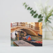 Schöne Venedig - Italien Kanal Postkarte (Stehend Vorderseite)
