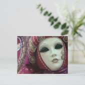 Schöne Venedig-Maske Postkarte (Stehend Vorderseite)