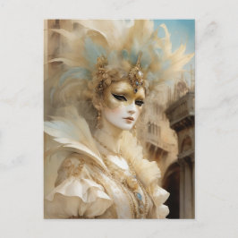Schöne venezianische Karnevalsmaske Postkarte