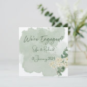 Schöne Verlobung-Ankündigungskarte (Stehend Vorderseite)