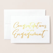 Schöne Verlobung Glückwunsch Folienkarte (Vorderseite mit Umschlag)