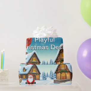 Schöne verspielte Weihnachtsgestaltung Geschenkpapier