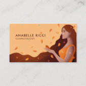 Schöne Vertretung der Frau im Herbst | Weibchen Visitenkarte (Vorderseite)