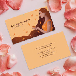 Schöne Vertretung der Frau im Herbst | Weibchen Visitenkarte