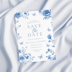 Schöne verzauberte Vintage-Frühlingsblumen-Hochzei Save The Date