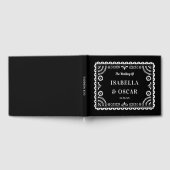 Schöne Verzierte Papel Picado Black Wedding Gästebuch (Voll)