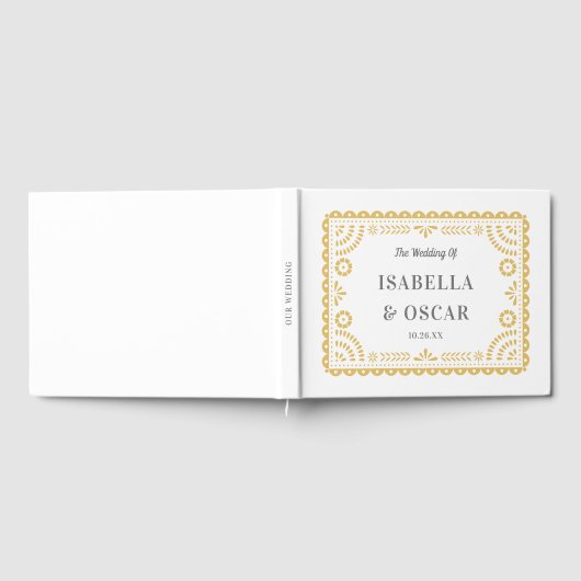 Schöne Verzierte Papel Picado Zauberhafte, neutral Gästebuch (Voll)