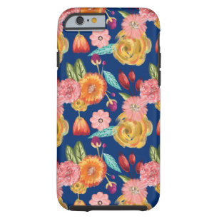 Schöne vibrierende Wildblume-botanisches Muster Tough iPhone 6 Hülle
